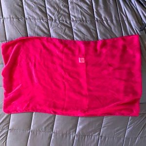 Magenta sheer hoop scarf